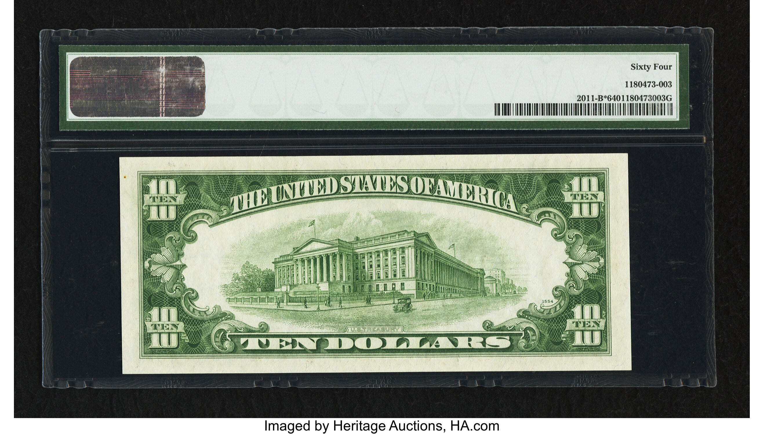 image for: Fr. 2011-B* $10 1950A Federal Reserve Star Note. PMG Choice Uncirculated 64....