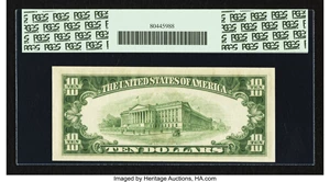 image for: Fr. 2012-J $10 1950B Federal Reserve Note. PCGS Gem New 66PPQ....