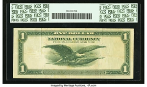 image for: Fr. 732 $1 1918 Federal Reserve Bank Note PCGS Very Fine 30....