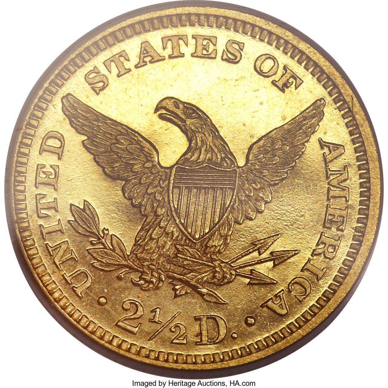 image for: 1860 $2 1/2 PR65 PCGS. CAC....