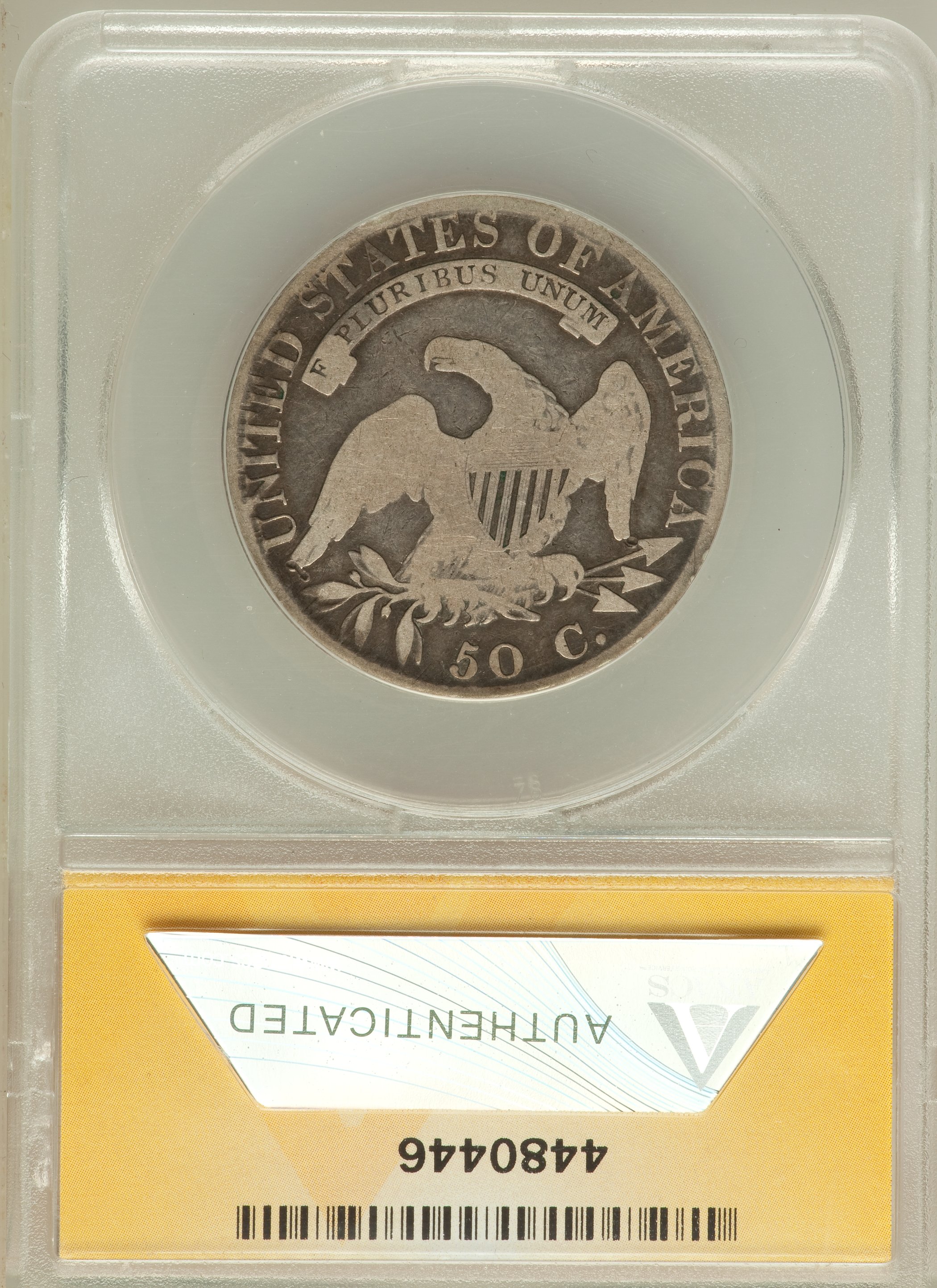 1821 50c AG3 CAC thumbnail 2