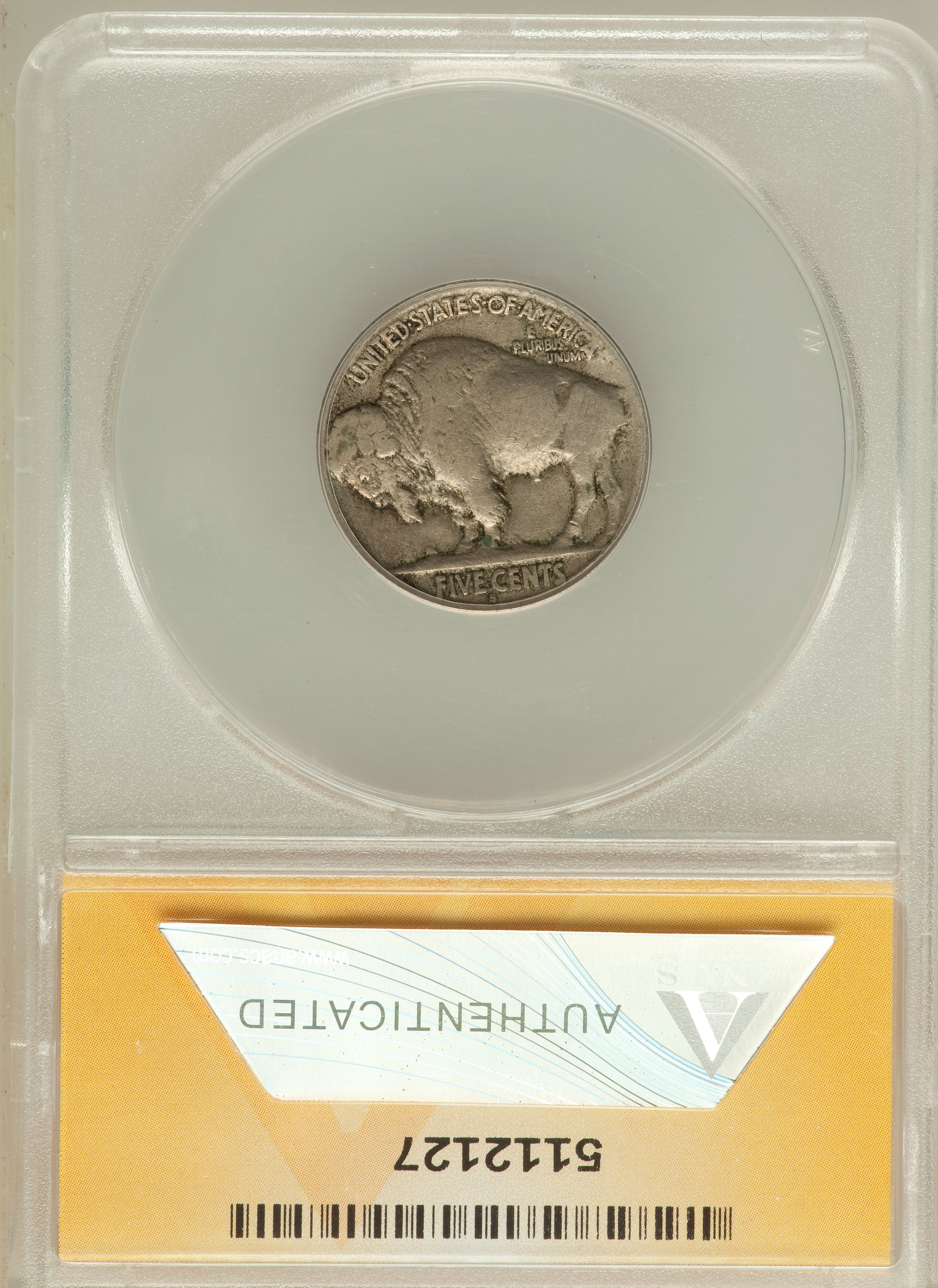 1917-S 5c VG10 CAC thumbnail 4