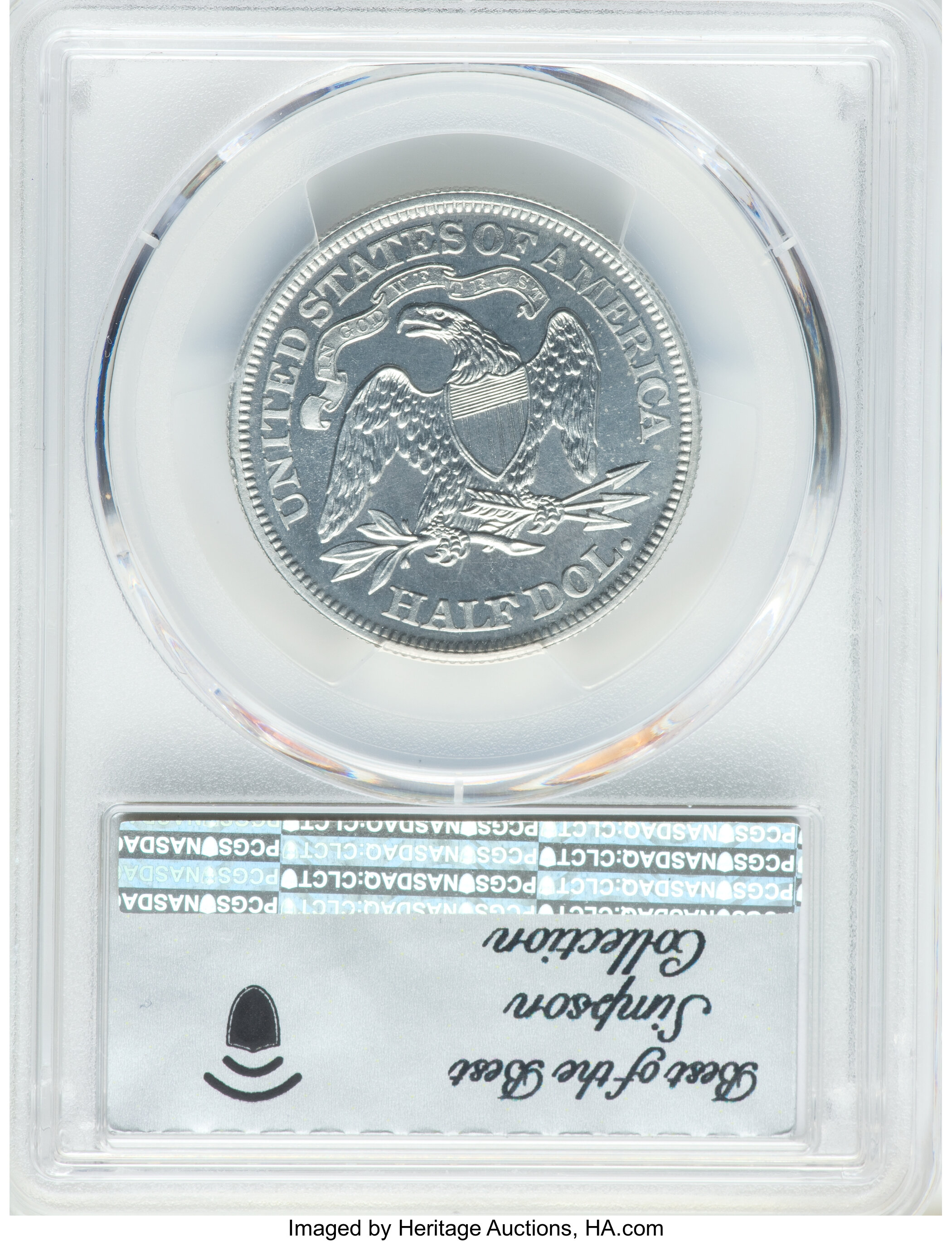 image for: 1863 50C Half Dollar, Judd-344 Pollock-416, High R.7, PR67 PCGS. CAC....