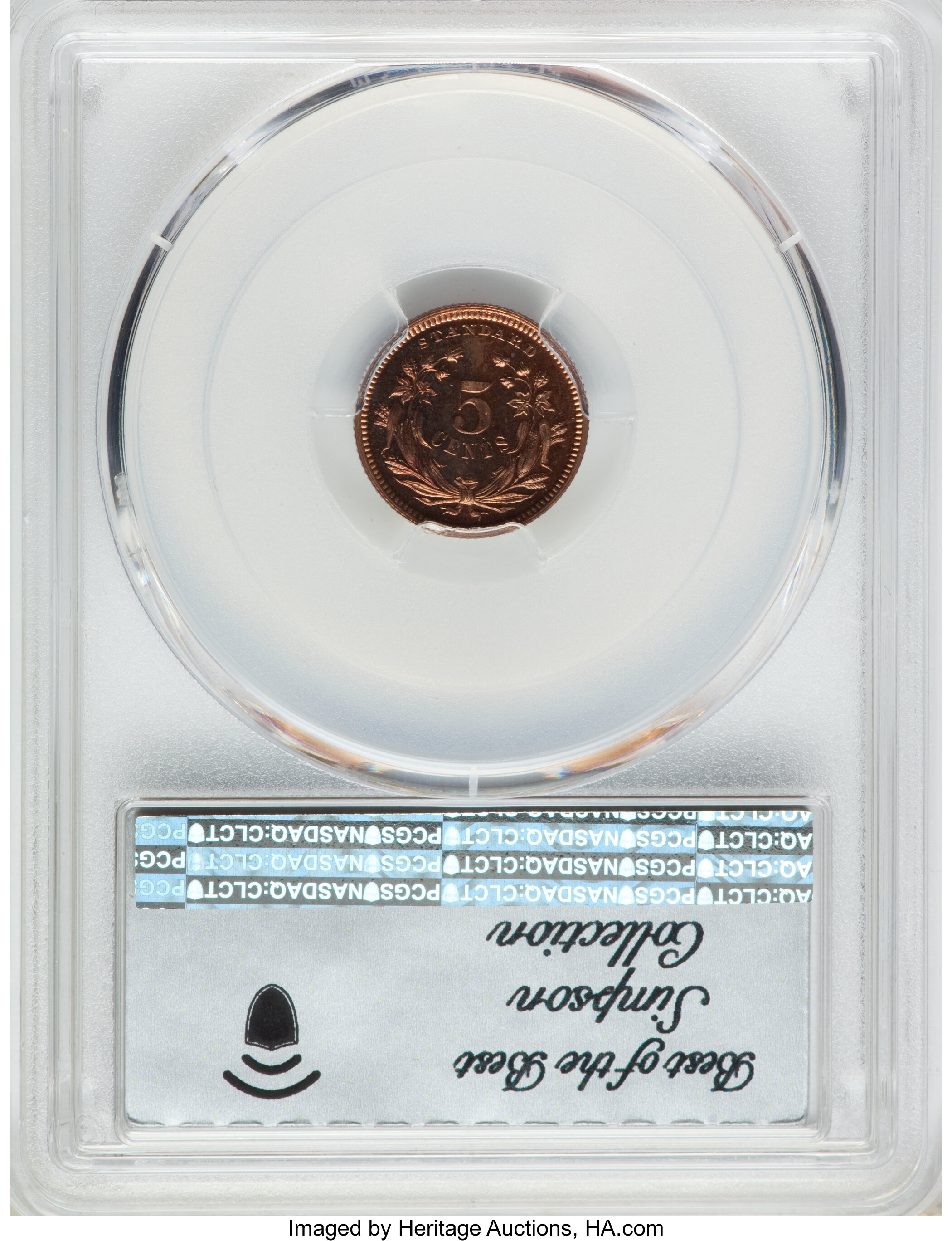 image for: 1870 H10C Standard Silver Half Dime, Judd-811, Pollock-899, R.7, PR65 Red PCGS....