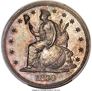 image for: 1870 $1 Standard Silver Dollar, Judd-1009, Pollock-1142, Low R.7, PR65 PCGS. CAC....