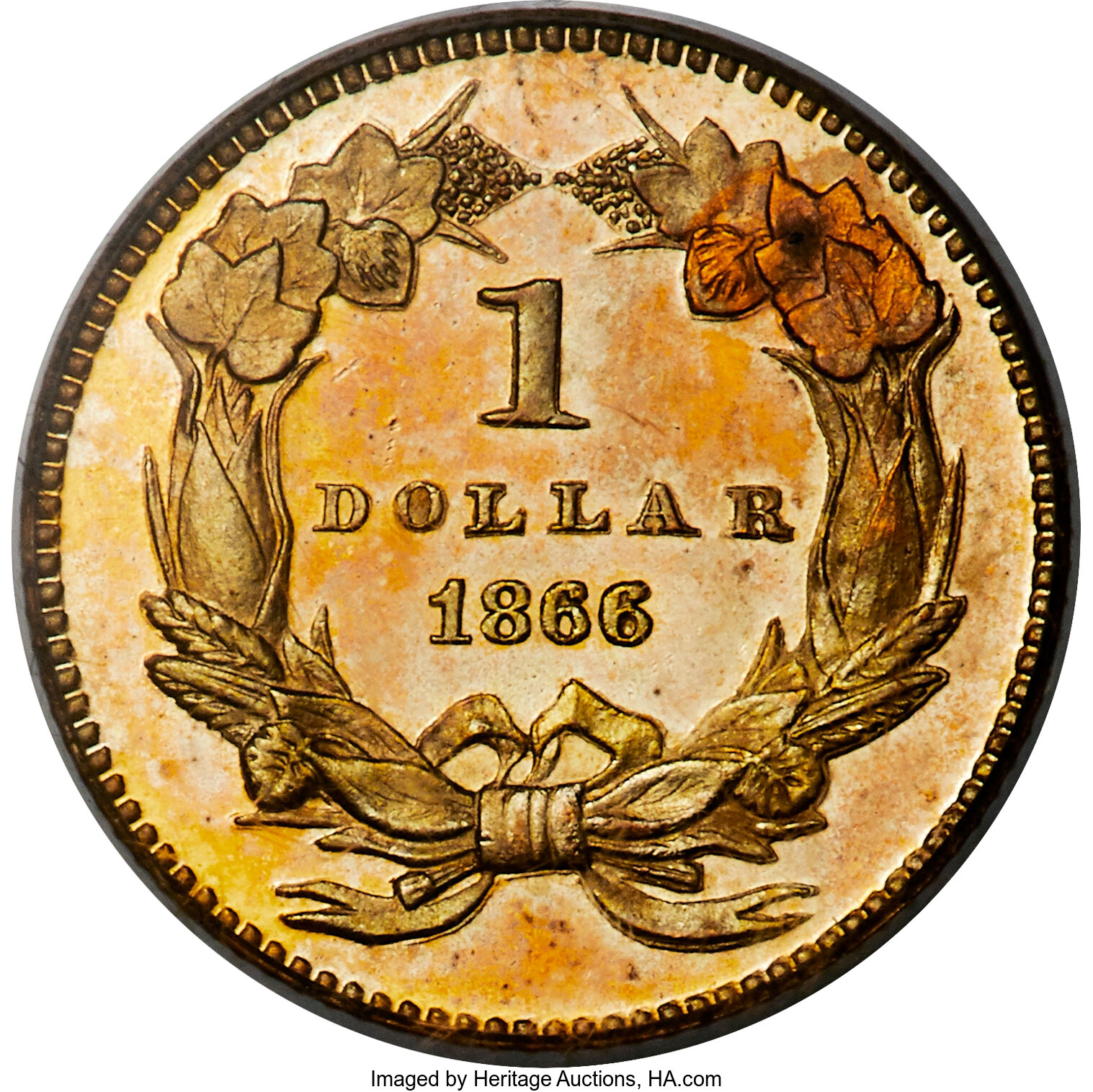 image for: 1866 G$1 PR65 Cameo PCGS. JD-1, R.6....