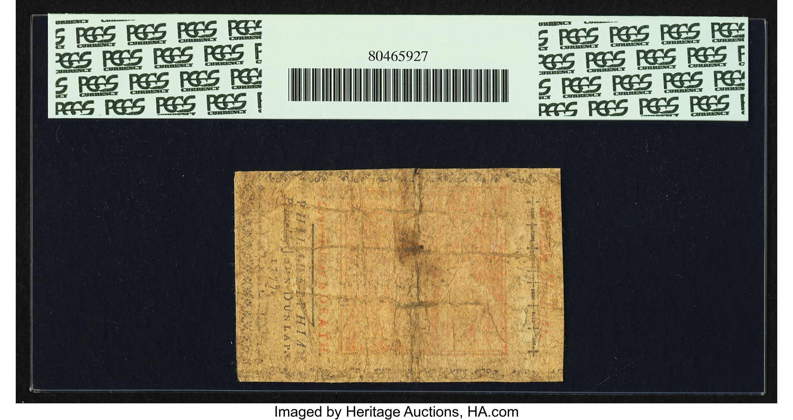 image for: Pennsylvania April 10, 1777 16s Red and Black PCGS Apparent Fine 12....