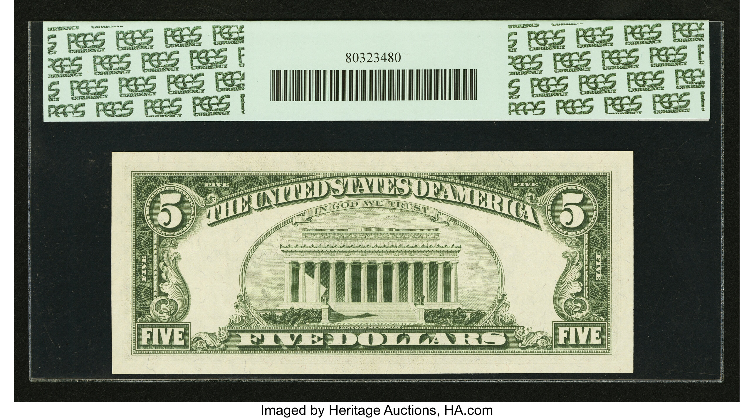 image for: Top Pop Fr. 1968-K $5 1963A Federal Reserve Note. PCGS Superb Gem New 67PPQ....