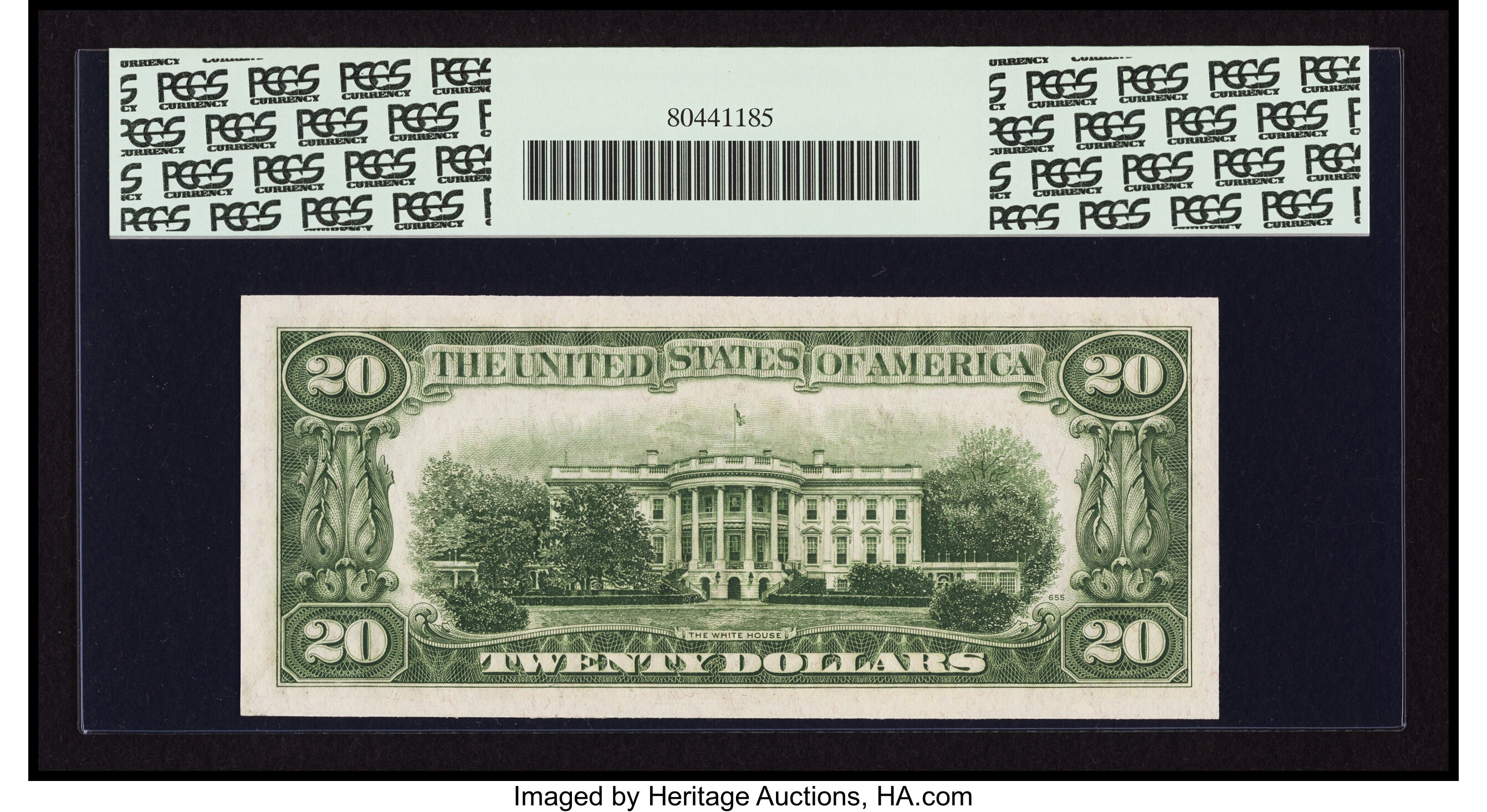 image for: Fr. 2058-B $20 1934D Wide Federal Reserve Note. PCGS Gem New 65PPQ....