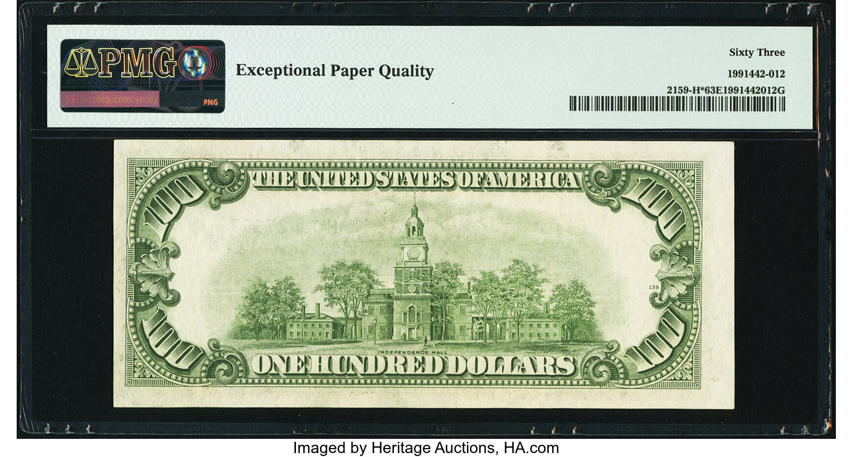 image for: Fr. 2159-H* $100 1950B Federal Reserve Note. PMG Choice Uncirculated 63 EPQ....