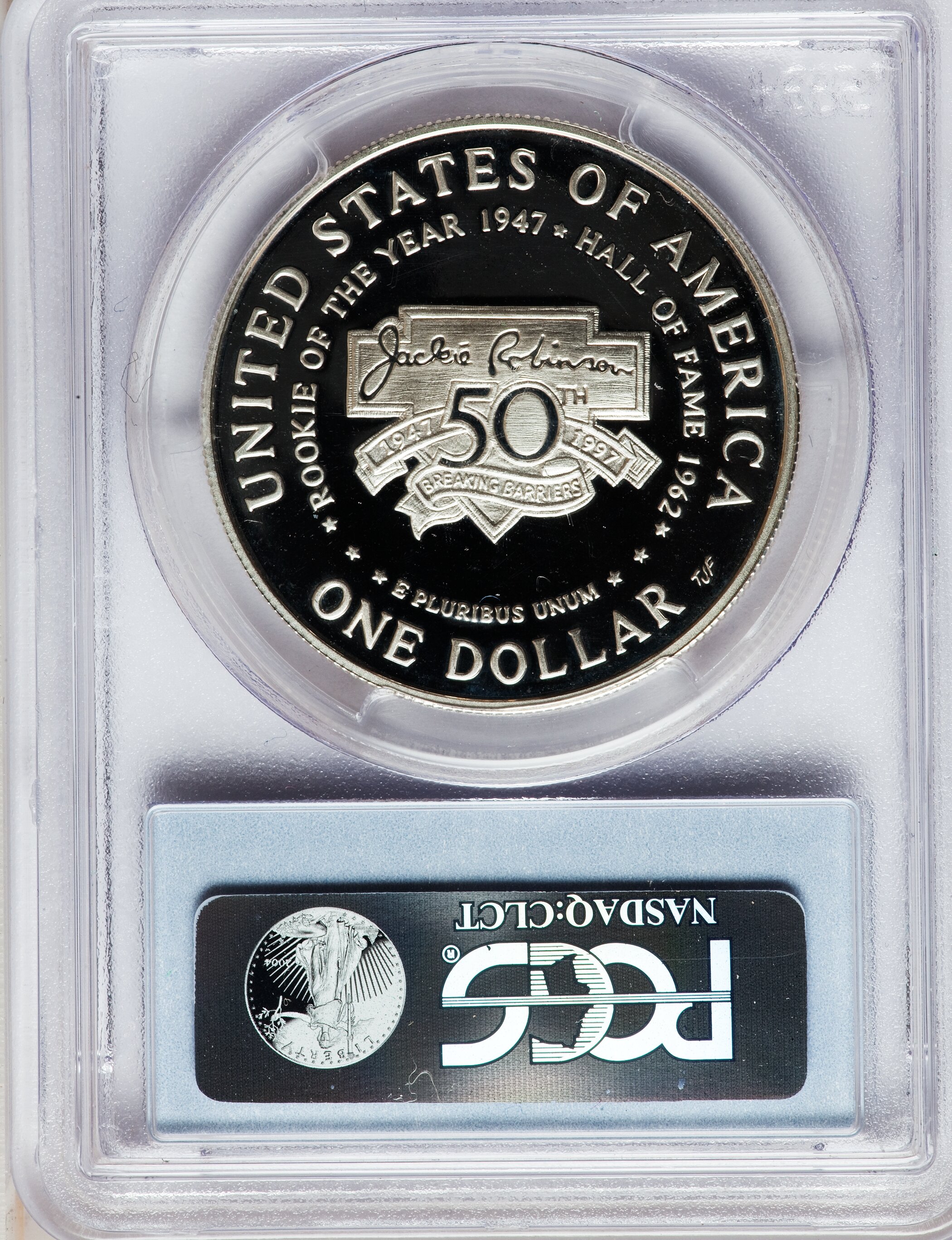 1997-S S$1 Jackie Robinson PR DCAM PR66 DCAM thumbnail 2
