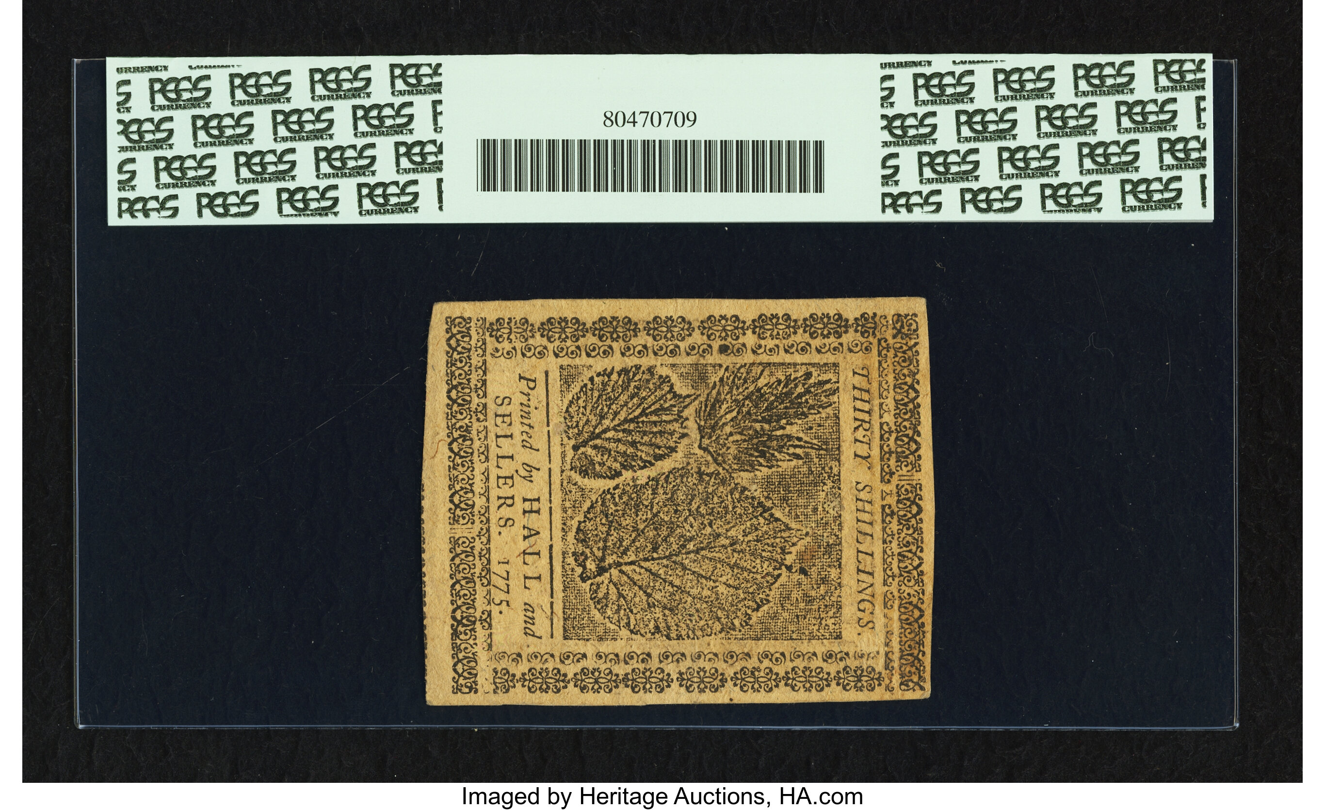 image for: Pennsylvania July 20, 1775 30s PCGS Apparent Choice About New 58....