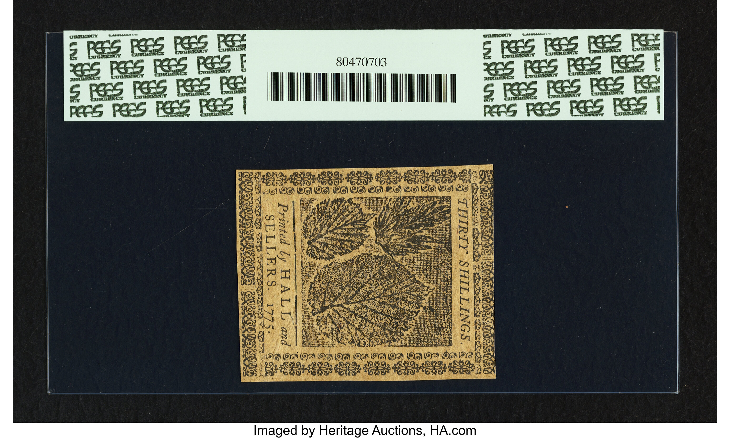 image for: Pennsylvania July 20, 1775 30s PCGS Choice About New 55PPQ....