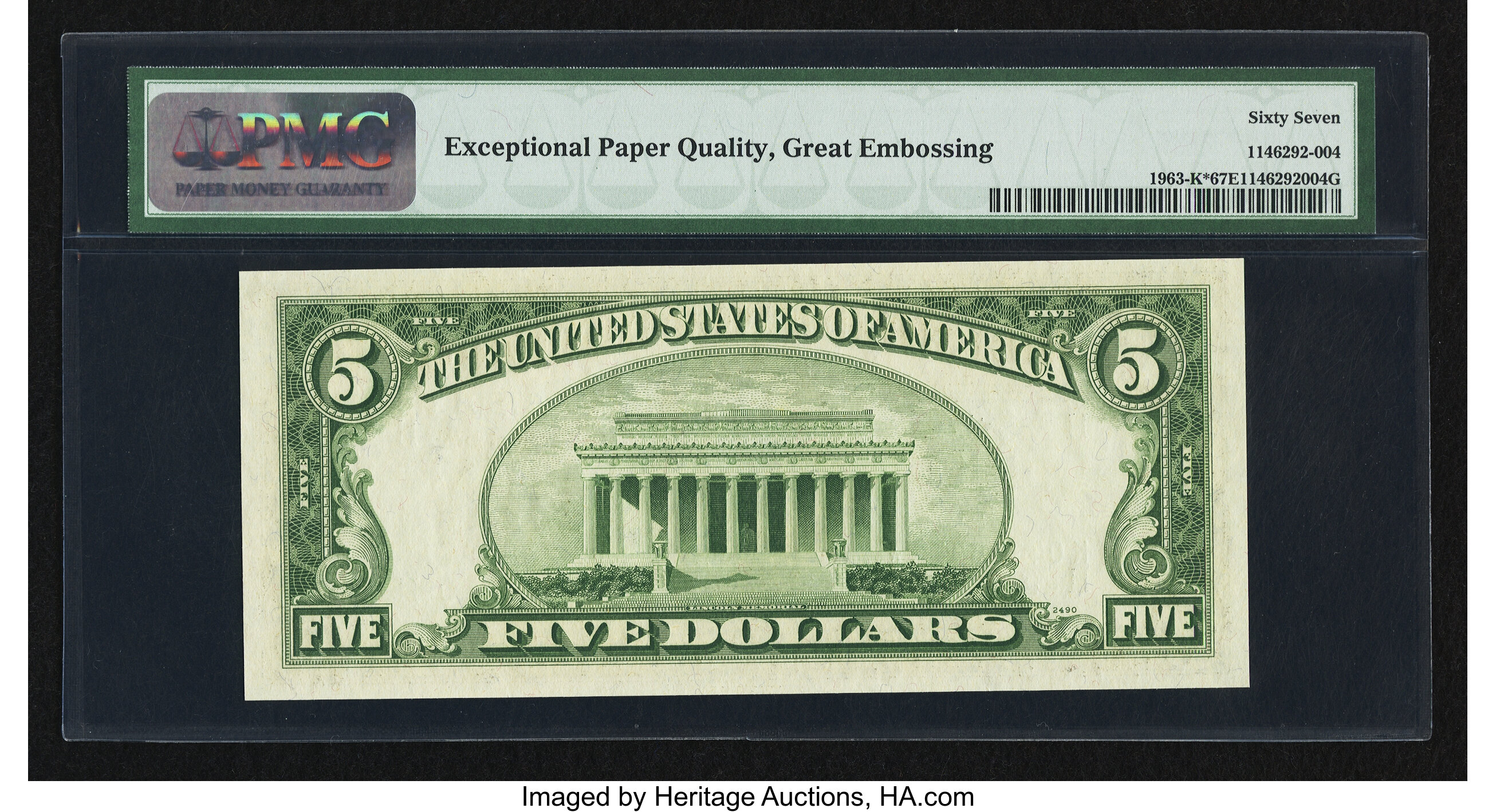 image for: Fr. 1963-K* $5 1950B Federal Reserve Star Note. PMG Superb Gem Unc 67 EPQ....
