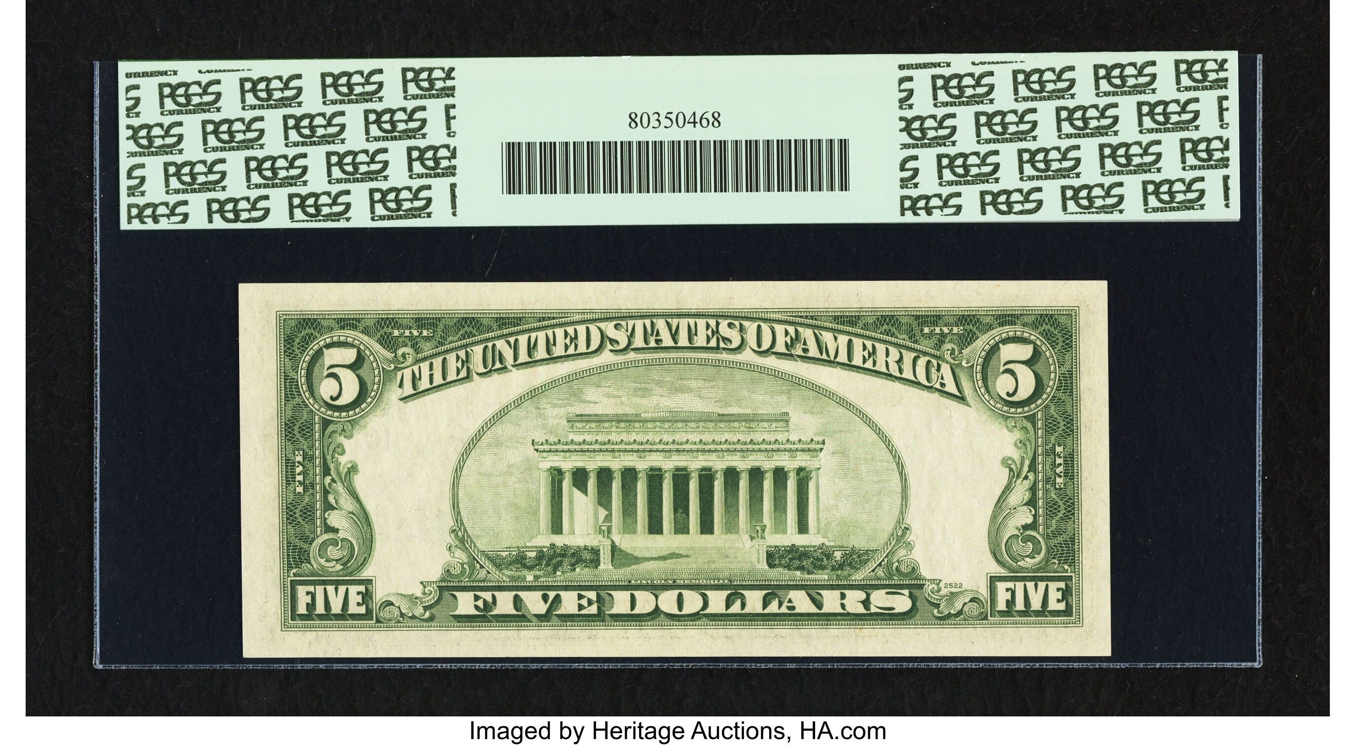 image for: Fr. 1964-J* $5 1950C Federal Reserve Note. PCGS Gem New 65PPQ....