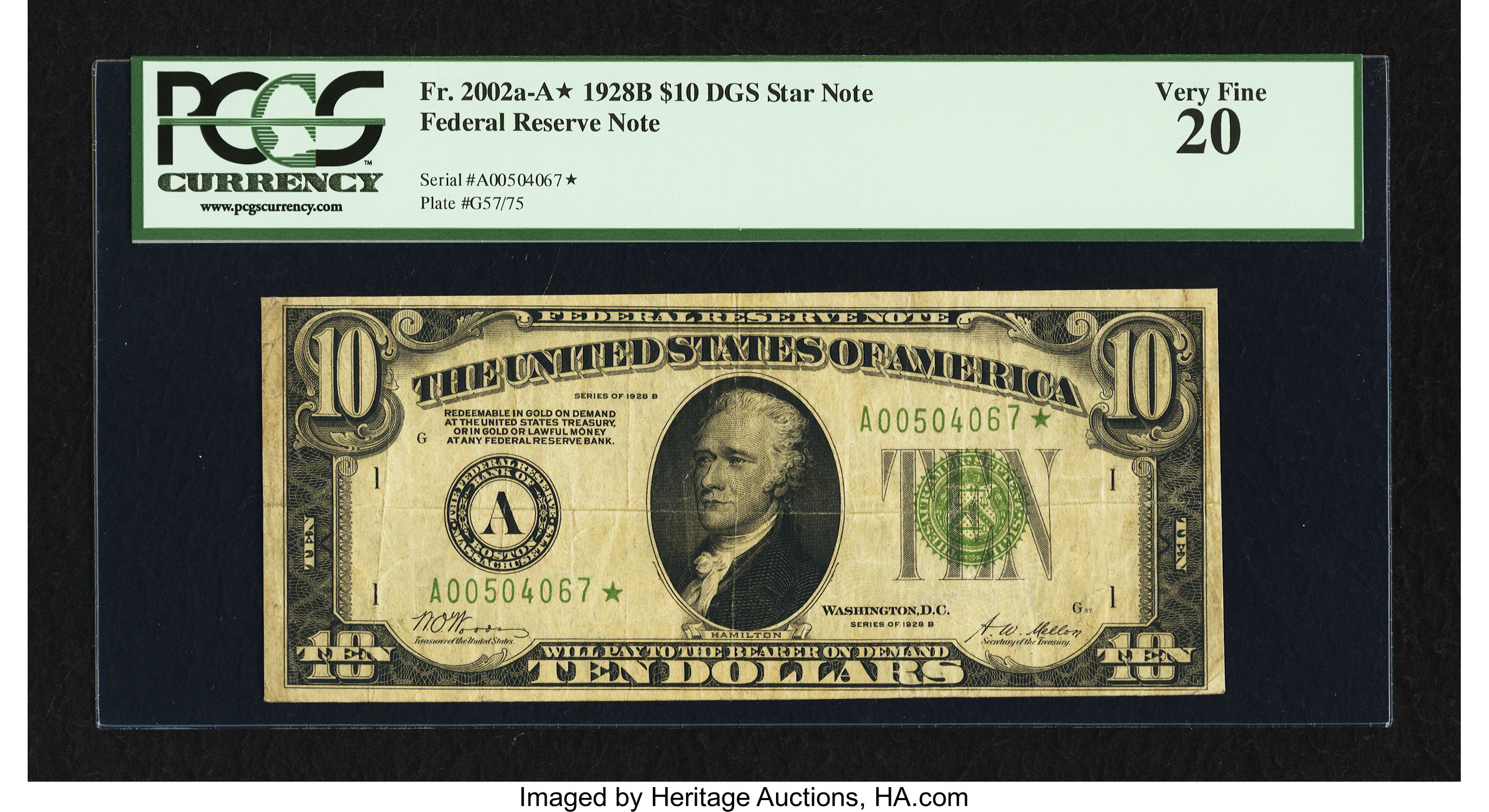 image for: Fr. 2002-A* $10 1928B Federal Reserve Note. PCGS Very Fine 20....
