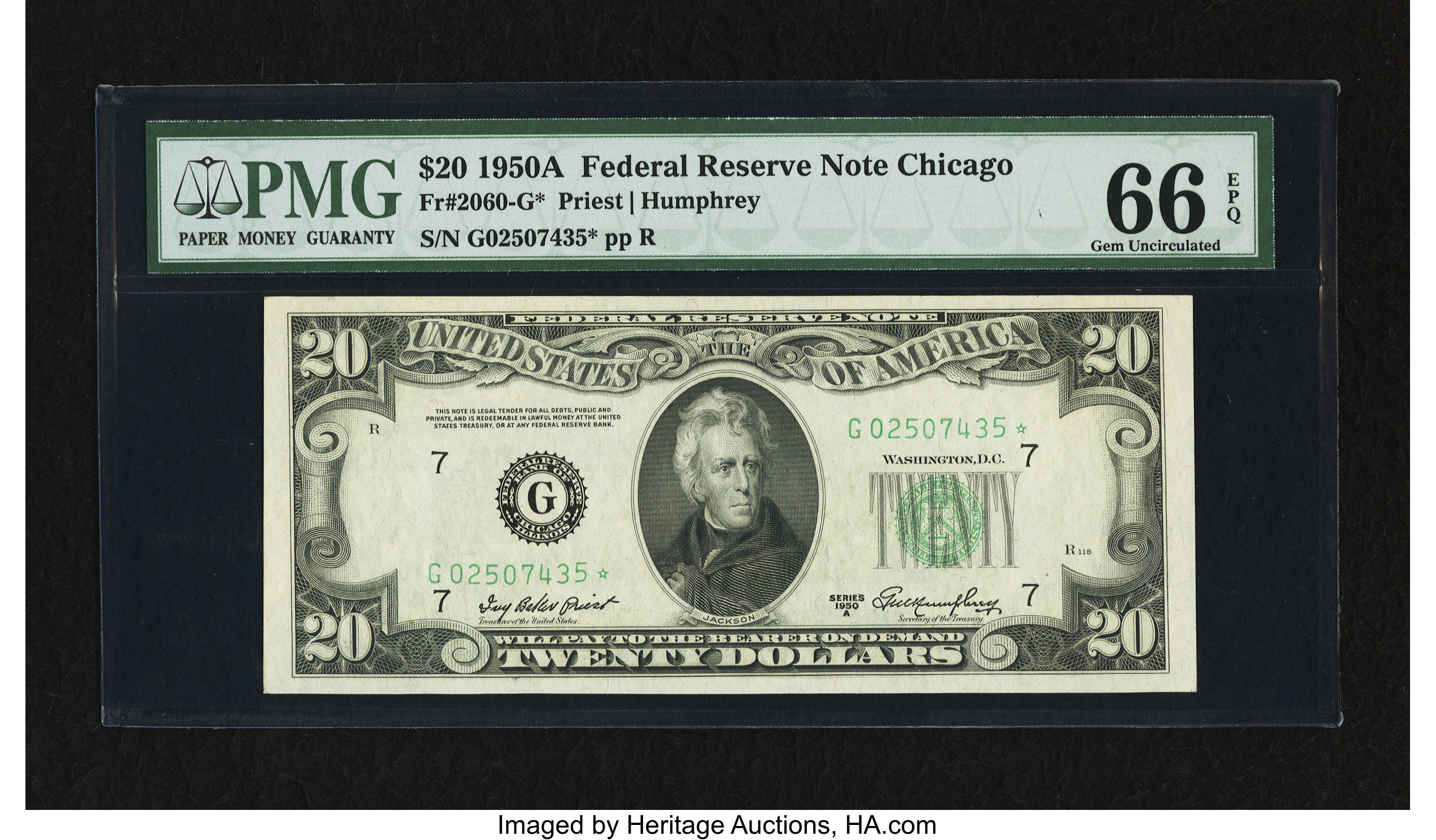 1950A $20 Chicago, Star Replacement (Fr. 2060G*)