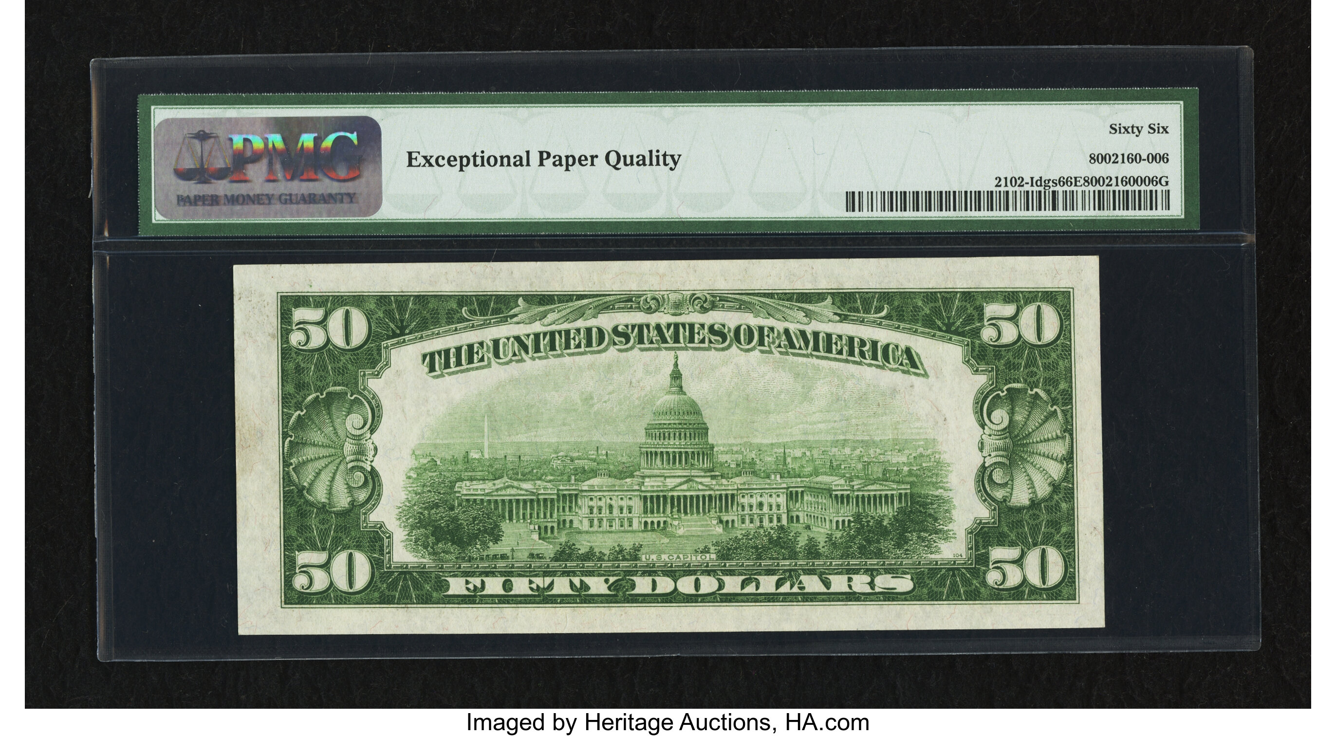 image for: Fr. 2102-I $50 1934 Federal Reserve Note. PMG Gem Uncirculated 66 EPQ....