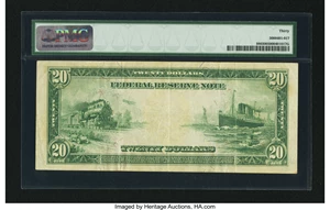image for: Fr. 980 $20 1914 Federal Reserve Note PMG Very Fine 30....