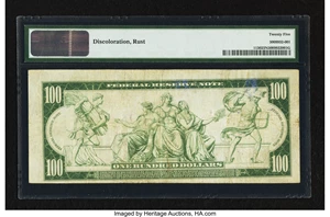 image for: Fr. 1130 $100 1914 Federal Reserve Note PMG Very Fine 25 Net....