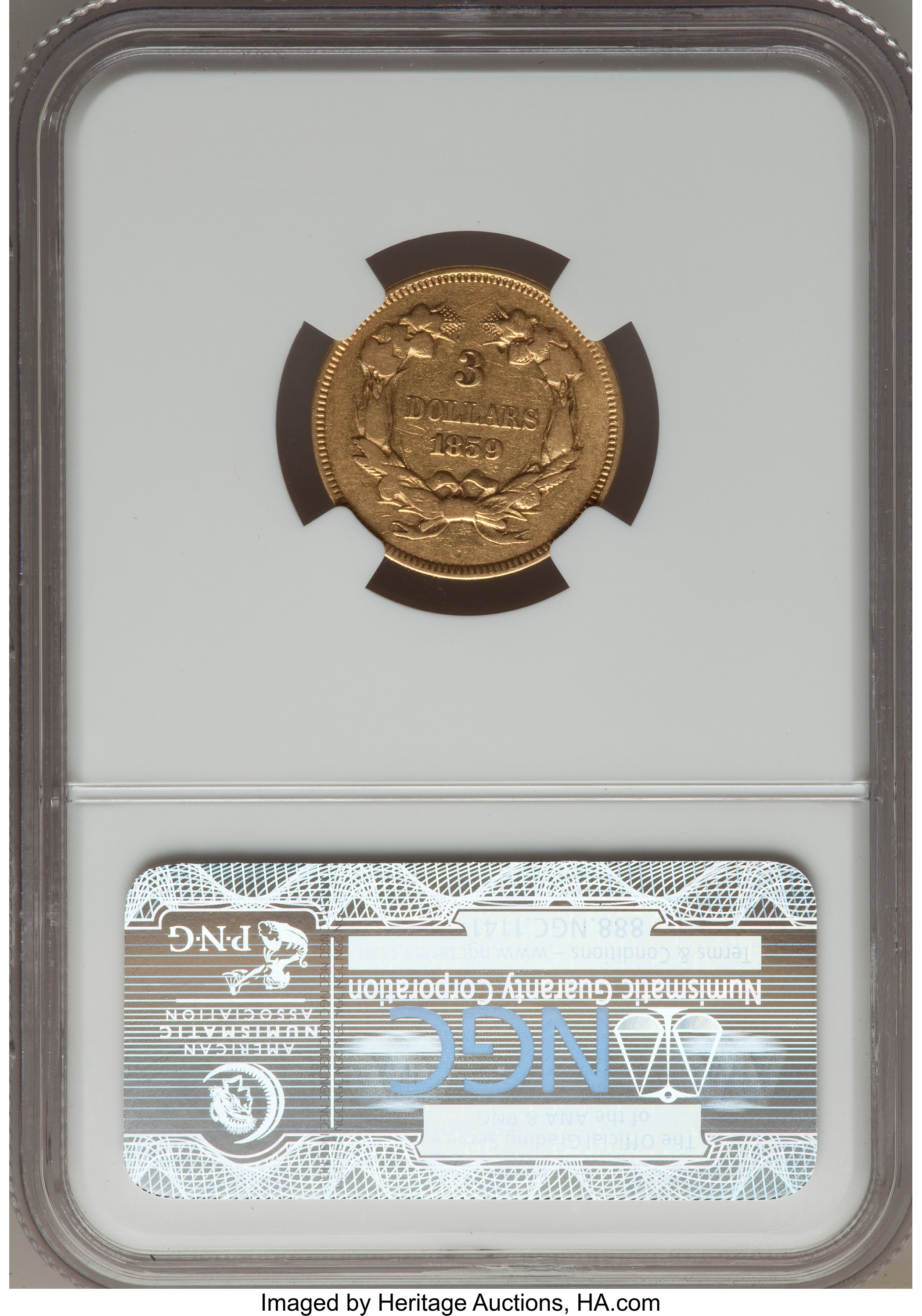 1859 $3 VF20 thumbnail 4