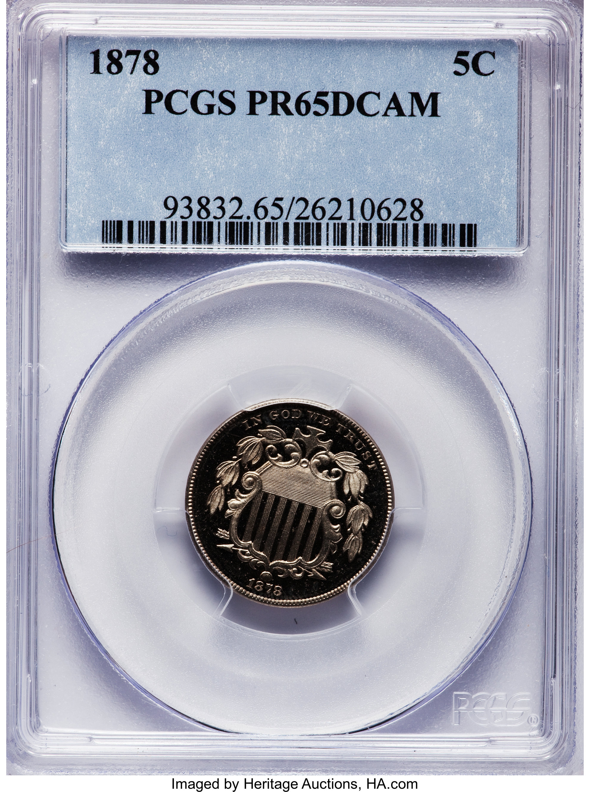 image for: 1878 5C PR65 Deep Cameo PCGS....