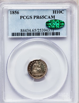 image for: 1856 H10C PR65 Cameo PCGS. CAC....
