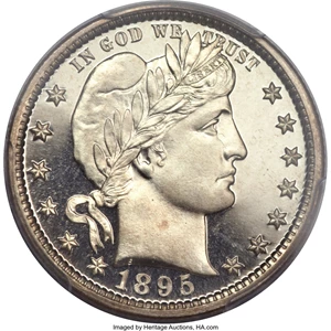image for: 1895 25C PR68 Deep Cameo PCGS. CAC....