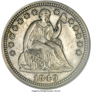 image for: 1849 P3CS Three Cent Silver, Judd-112 Original, Pollock-126, Low R.7, PR64 NGC....