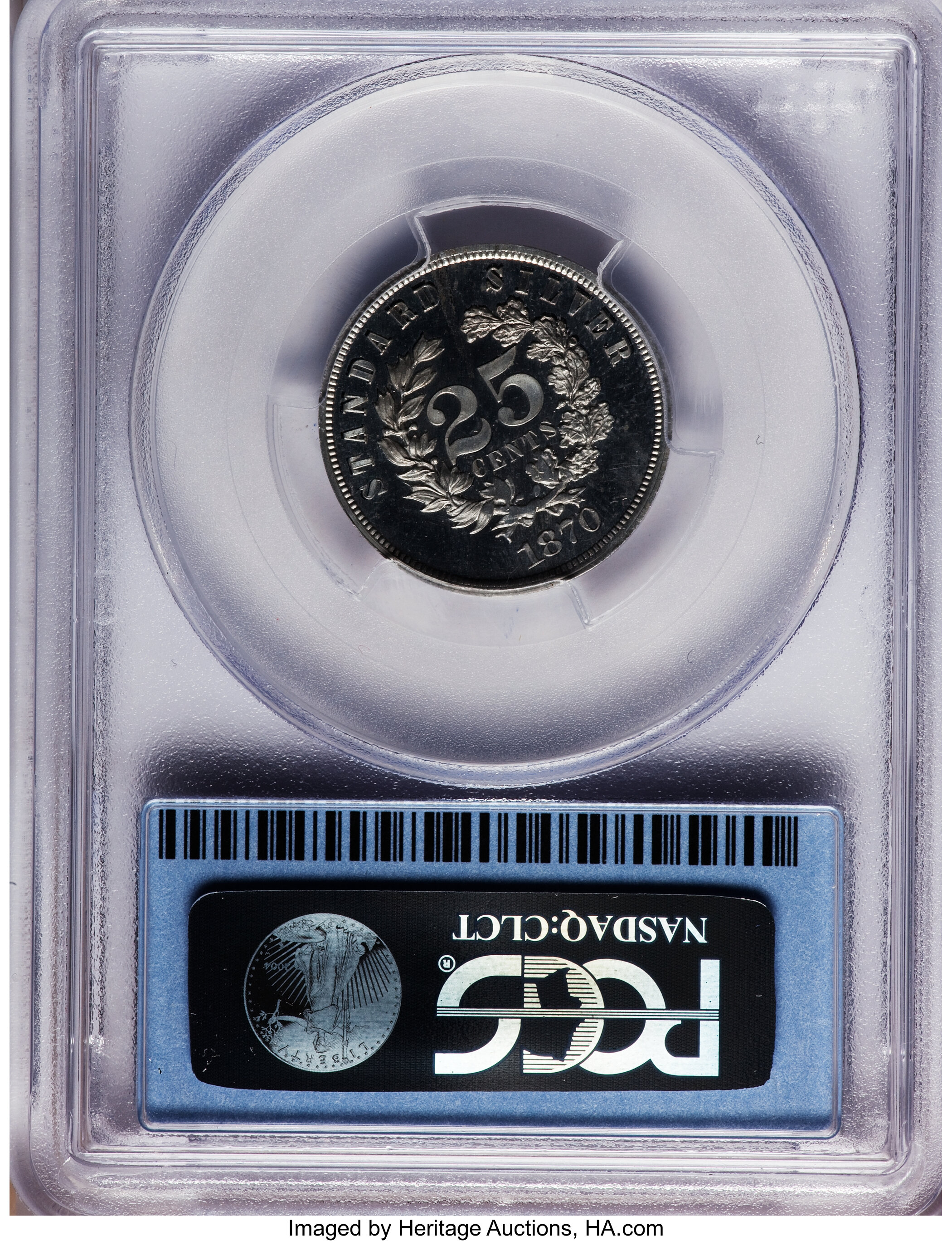 image for: 1870 25C Judd-923, Pollock-1028, High R.7, PR65 Cameo PCGS Secure. CAC....
