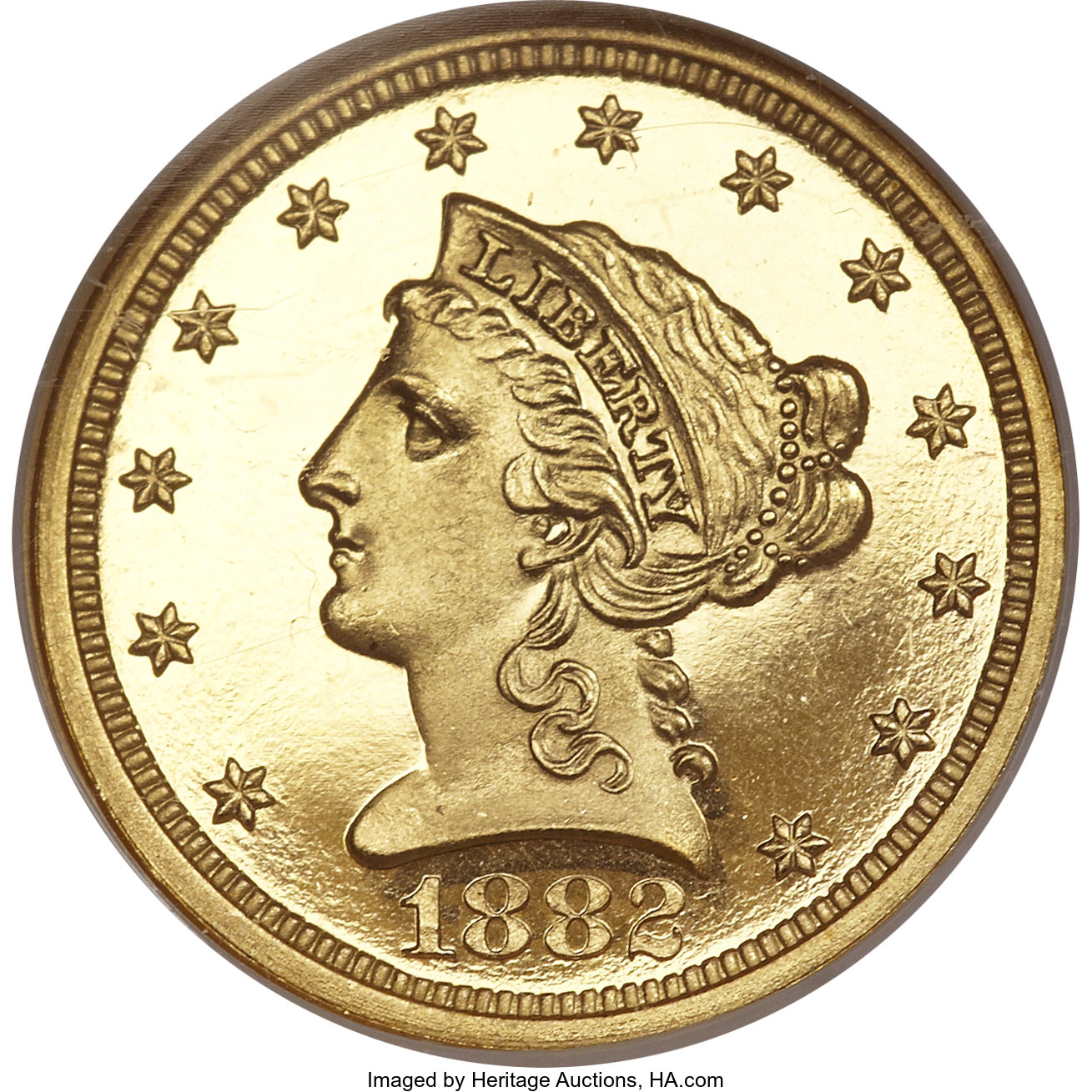 image for: 1882 $2 1/2 PR66 Cameo NGC. CAC....