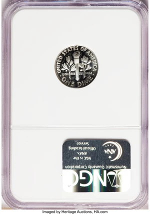 image for: 1957 10C PR69 Ultra Cameo NGC. NGC Census: (16/0). PCGS Population (3/0). Numismedia Wsl. Price for problem free NGC/PCGS ...