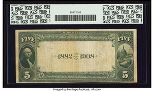 image for: Raleigh, NC - $5 1882 Date Back Fr. 532 The Citizens NB Ch. # (S)1766...