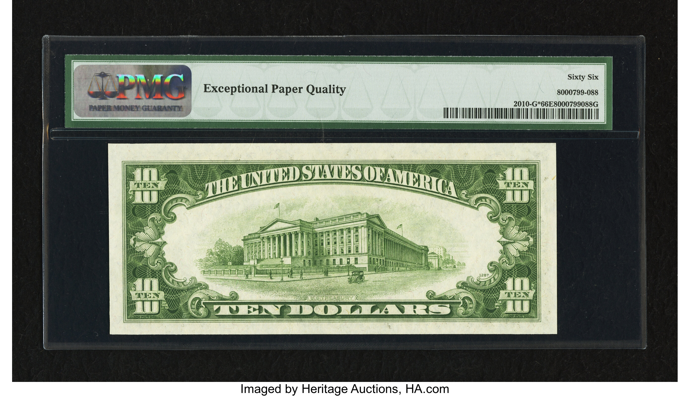 image for: Fr. 2010-G* $10 1950 Wide Federal Reserve Note. PMG Gem Uncirculated 66 EPQ....