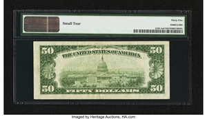 image for: Fr. 2105-A* $50 1934C Mule Federal Reserve Note. PMG Choice Very Fine 35....