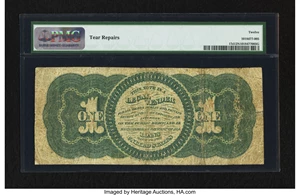 image for: Fr. 17d $1 1862 Legal Tender PMG Fine 12 Net....