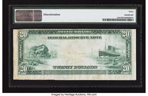image for: Fr. 970* $20 1914 Federal Reserve Note PMG Very Fine 30....