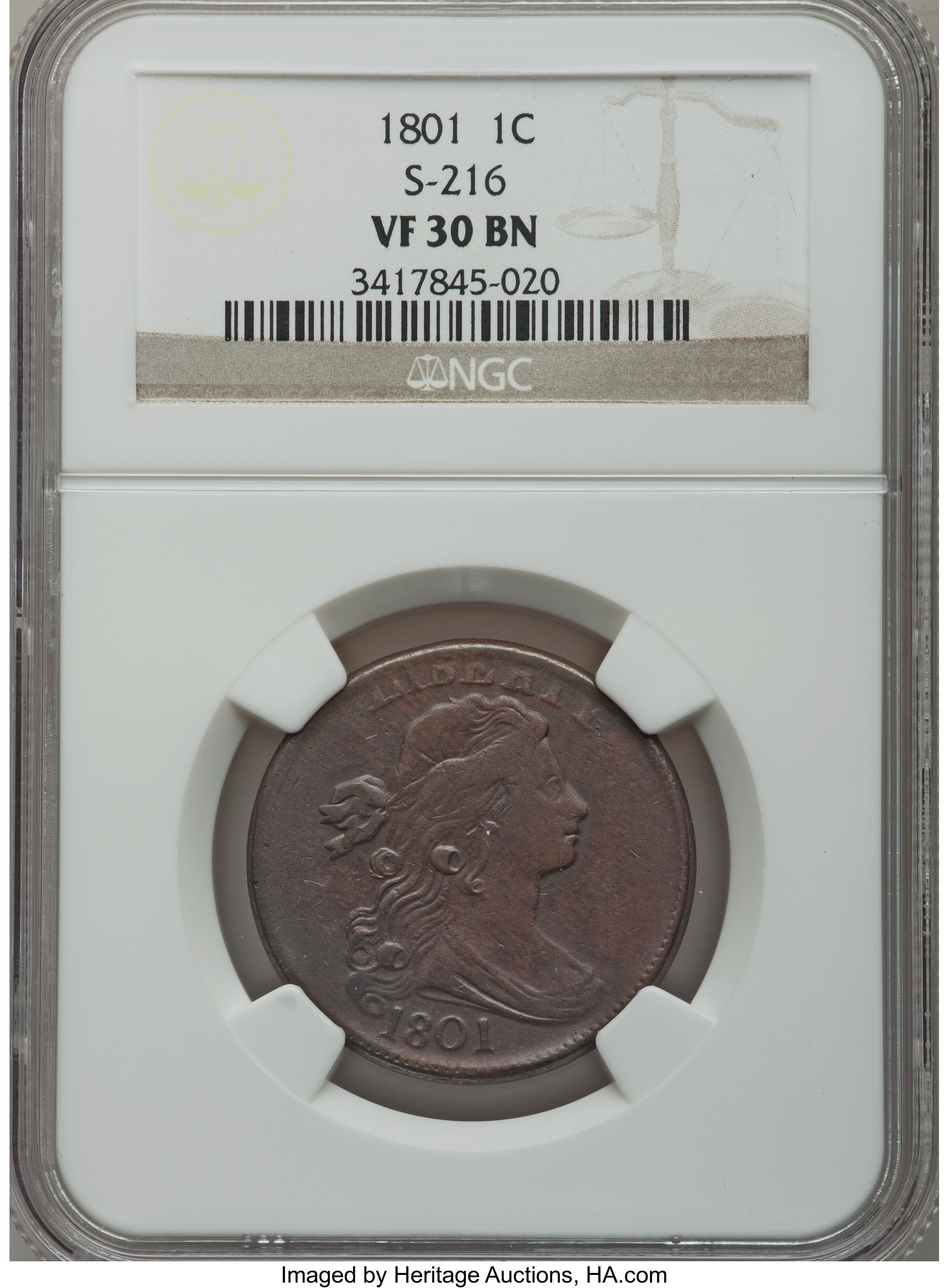 image for: 1801 1C VF30 NGC. S-216, B-6, R.2....