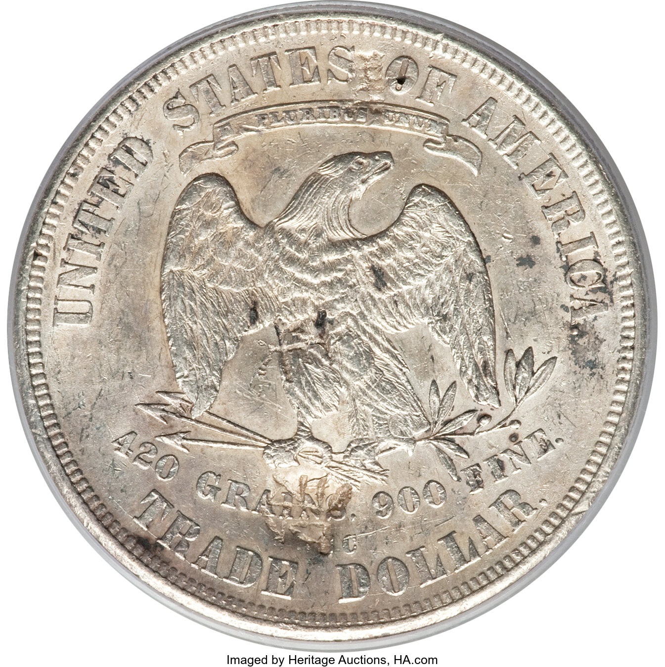 image for: 1876-CC T$1 Chop Mark AU55 PCGS....