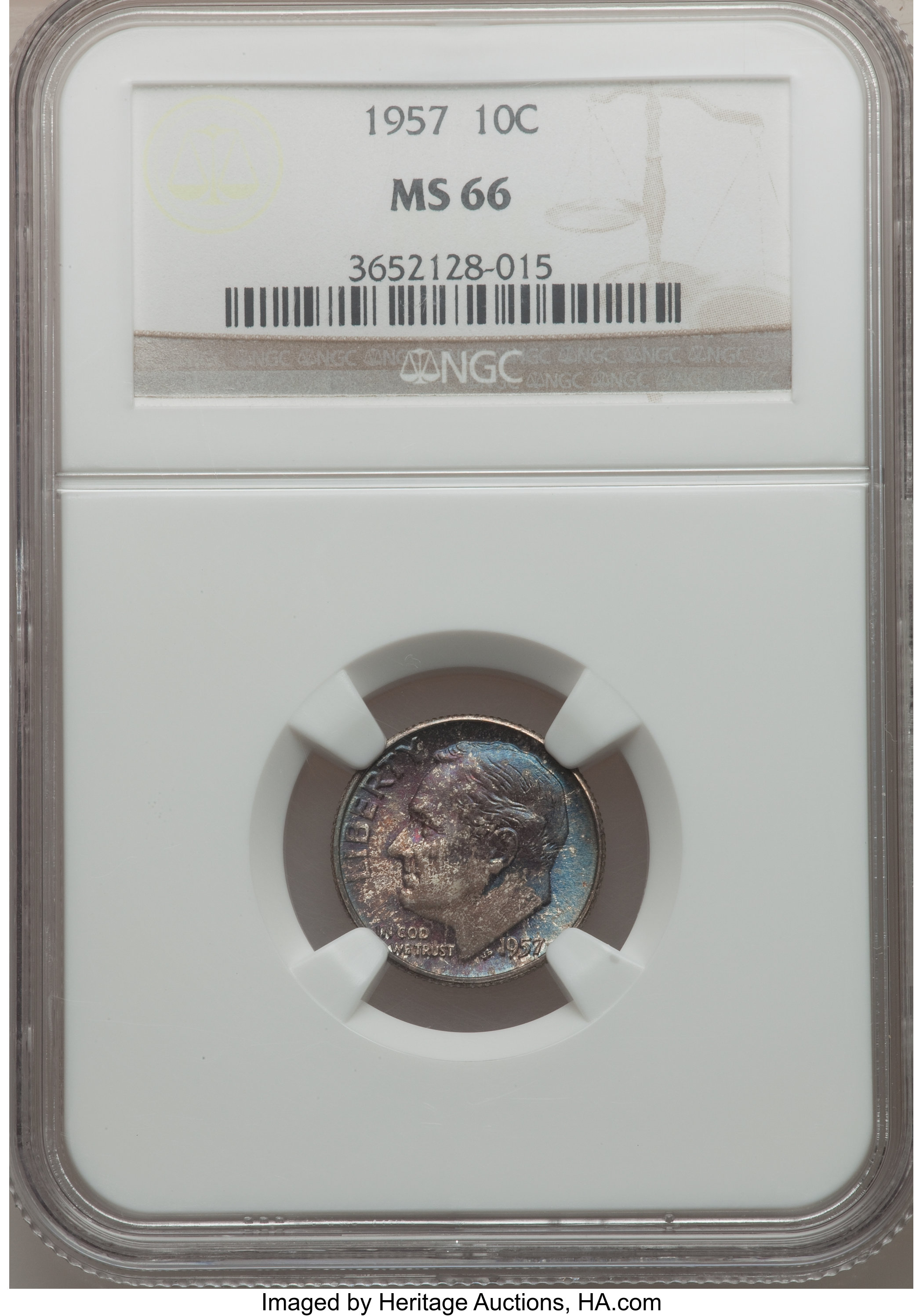 1957 10c AU50 thumbnail 8