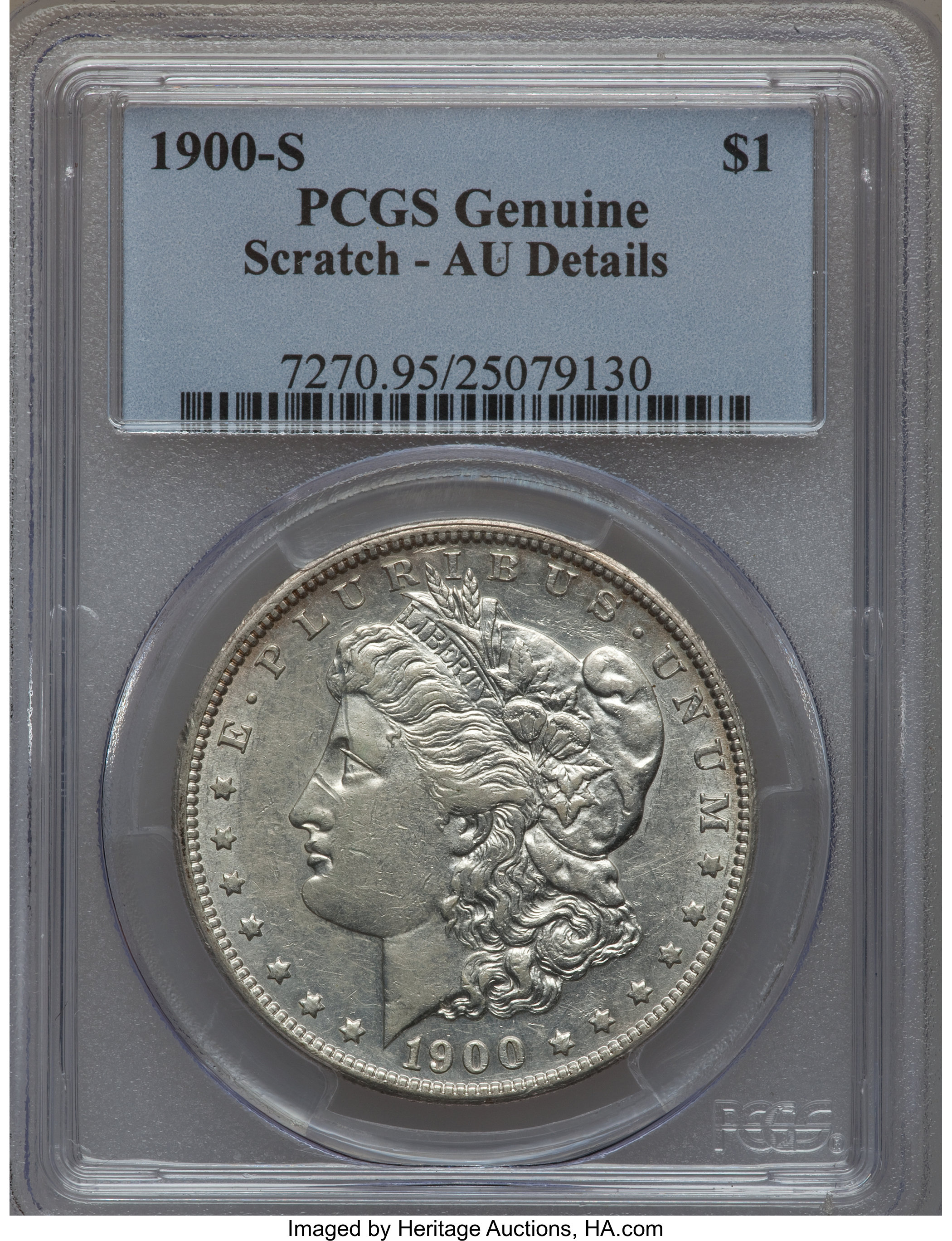 1900-S $1 -- Scratched -- PCGS Genuine. AU Details. Mintage: 3,540,000. (#7270)...