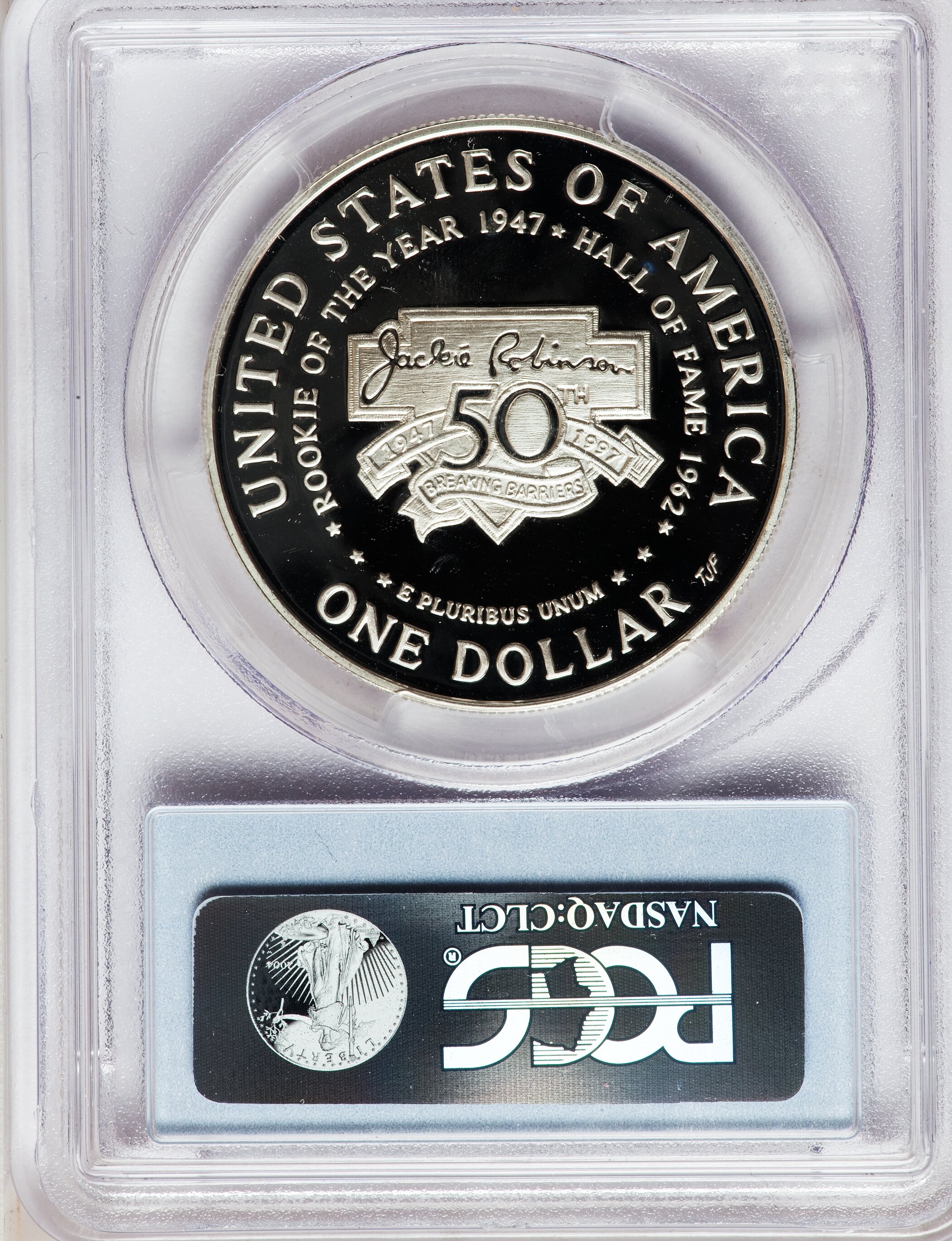 1997-S S$1 Jackie Robinson PR DCAM PR66 DCAM thumbnail 4