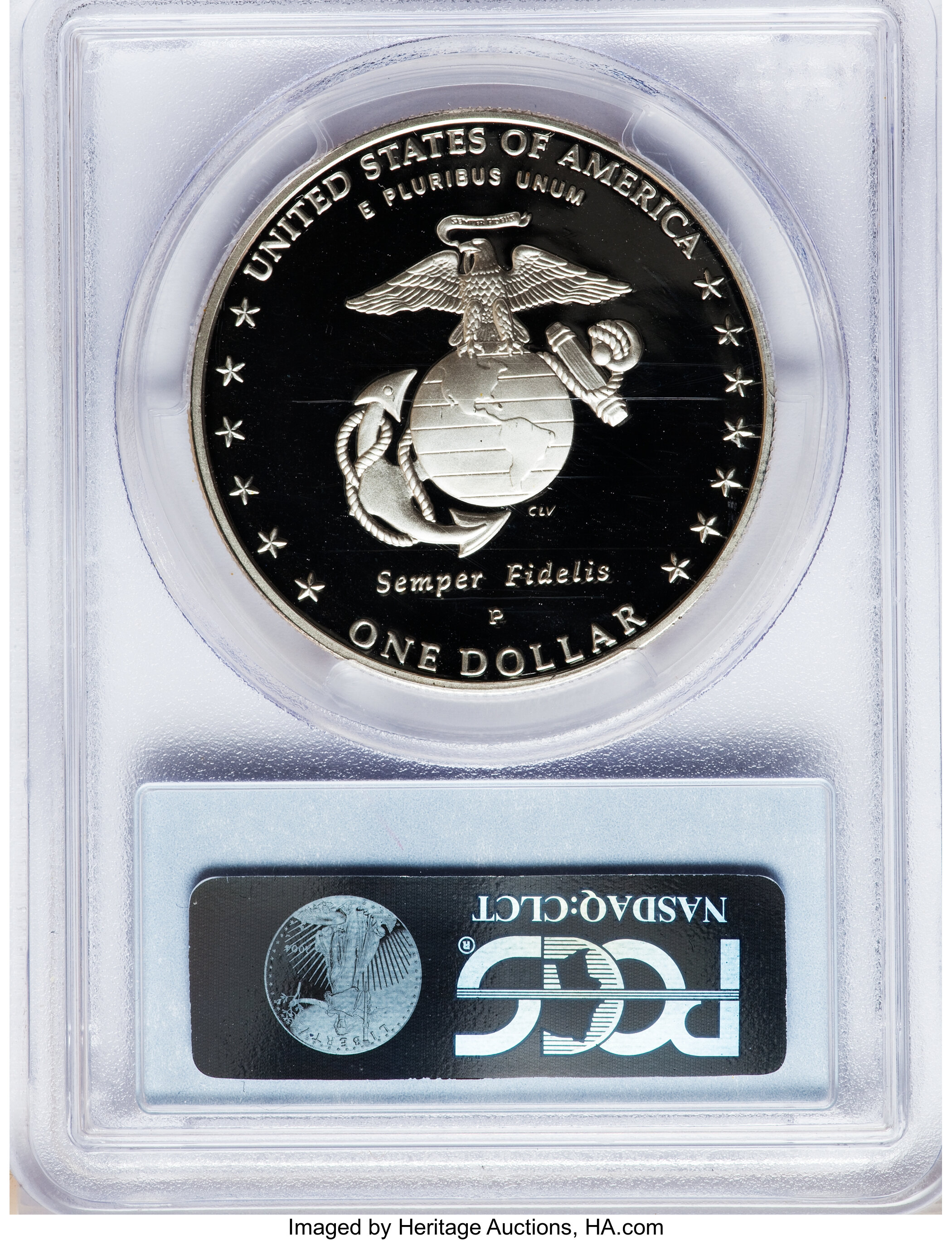 2005-P S$1 Marine Corps 230th Anniversary PR DCAM PR67 DCAM CAC thumbnail 4