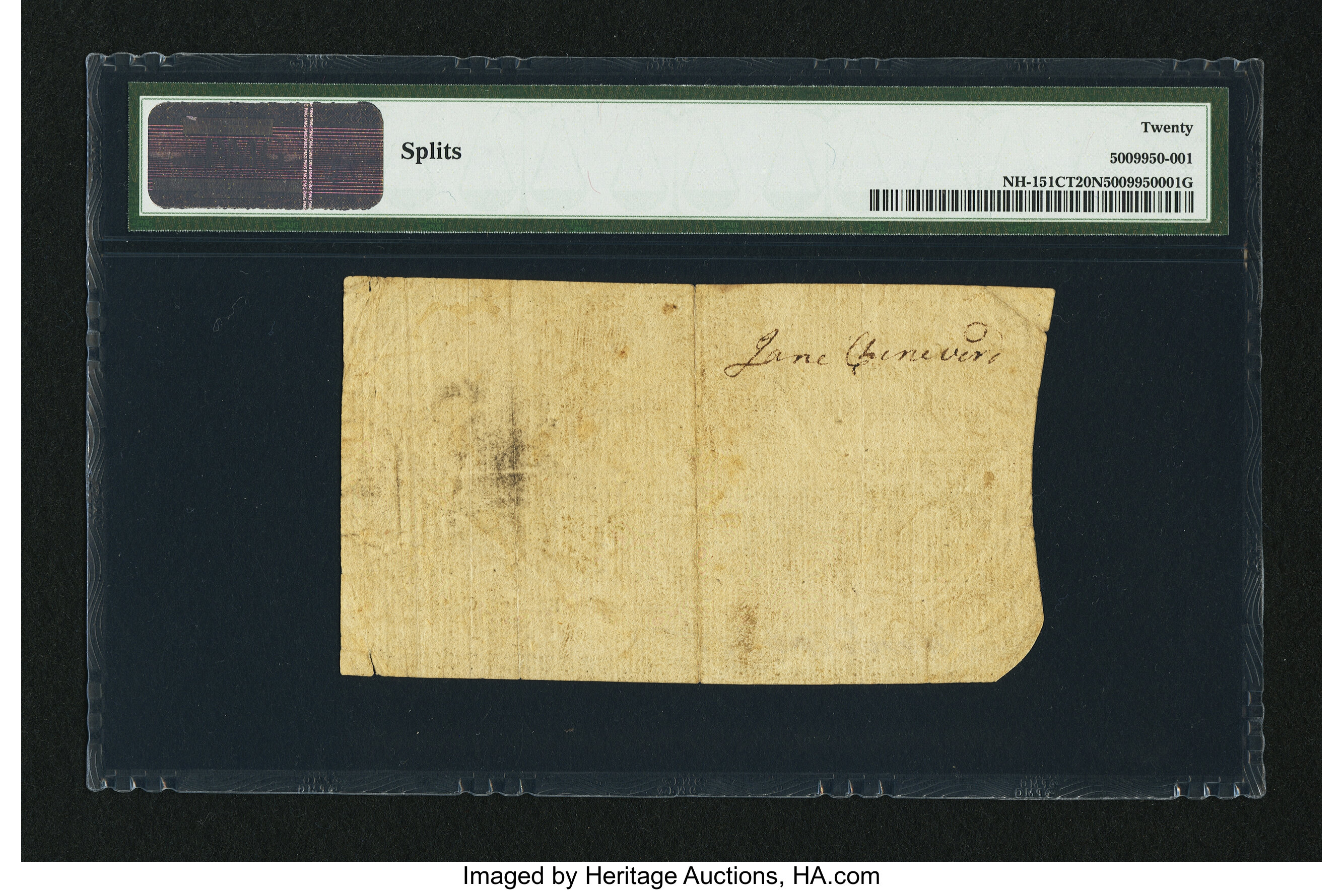 image for: New Hampshire November 3, 1775 30s Counterfeit PMG Very Fine 20 Net....
