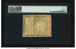 image for: Virginia May 1, 1780 $3 PMG Choice Very Fine 35....