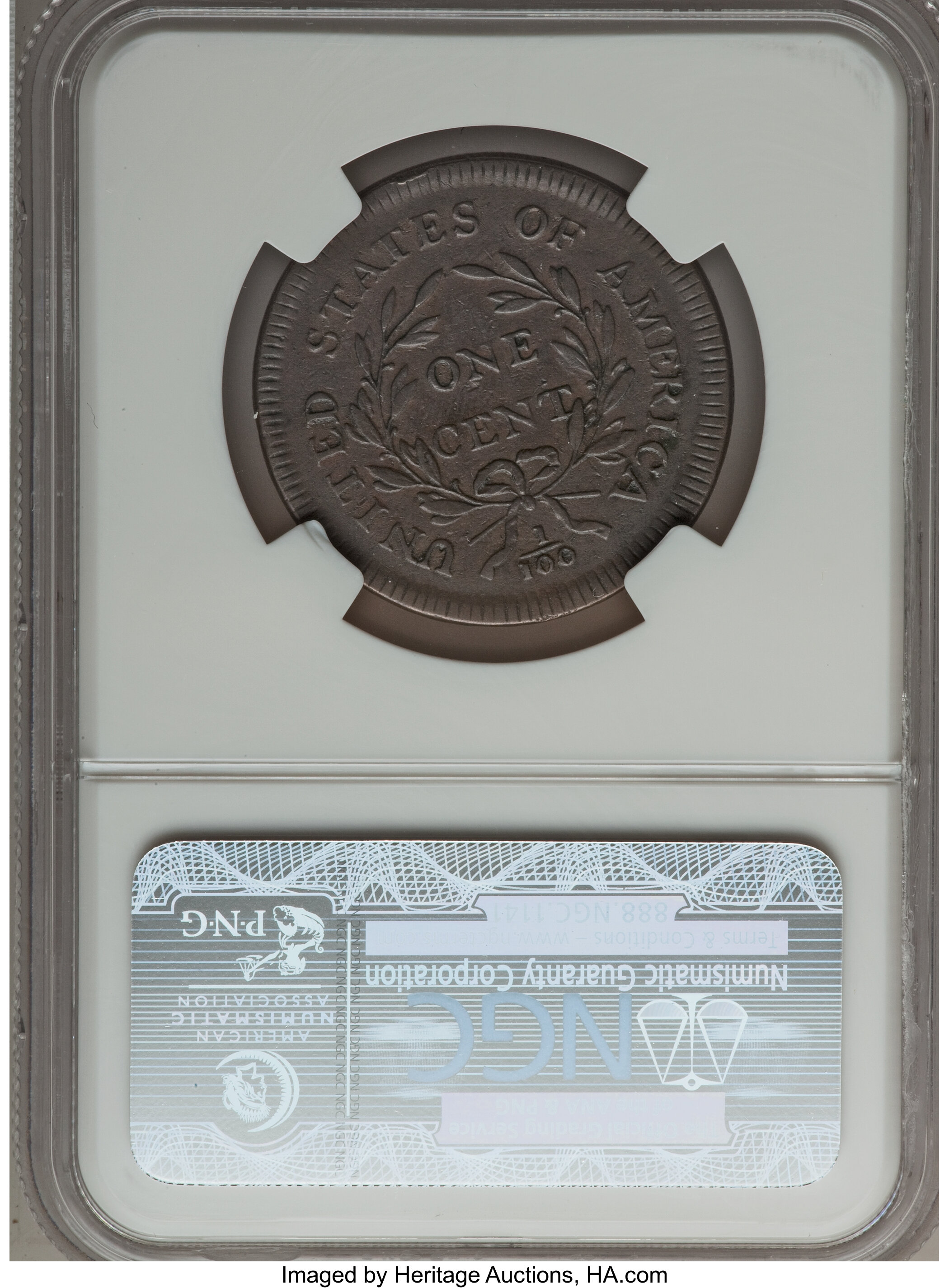 image for: 1797 1C Reverse of 1795, Plain Edge VF20 NGC. S-120a, B-2a, R.3....