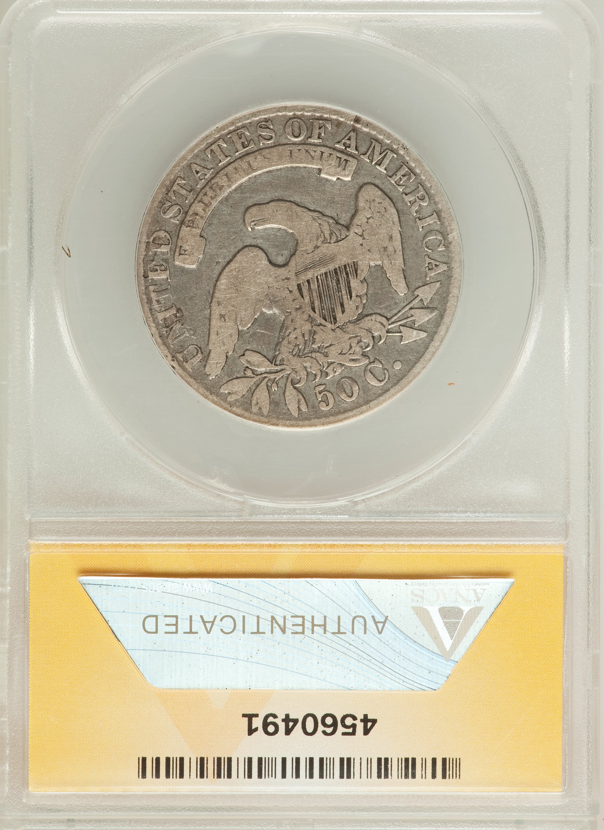 1834 50c Large Date, Large Letters AG3 CAC thumbnail 8
