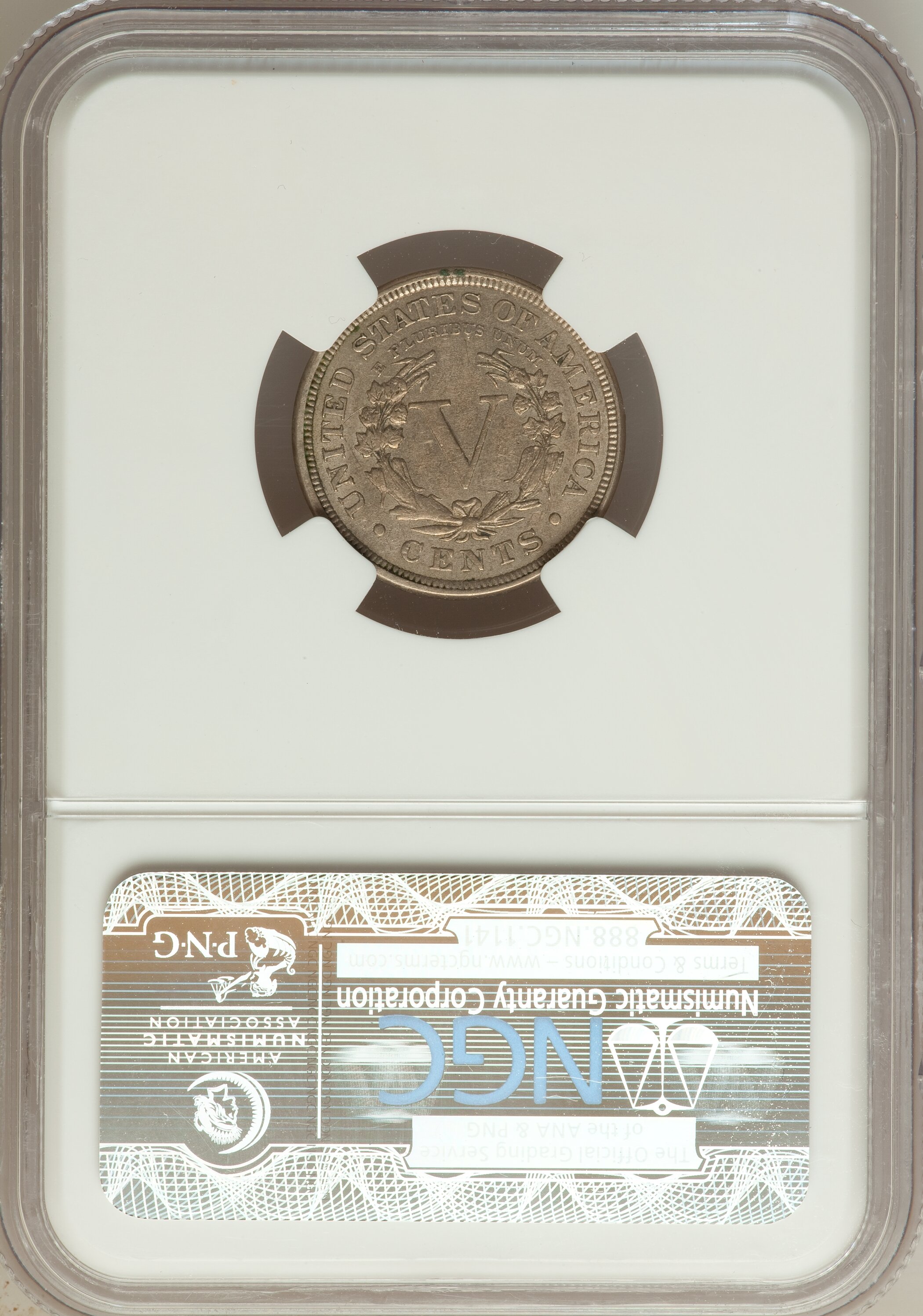 1890 5c AU50 thumbnail 2