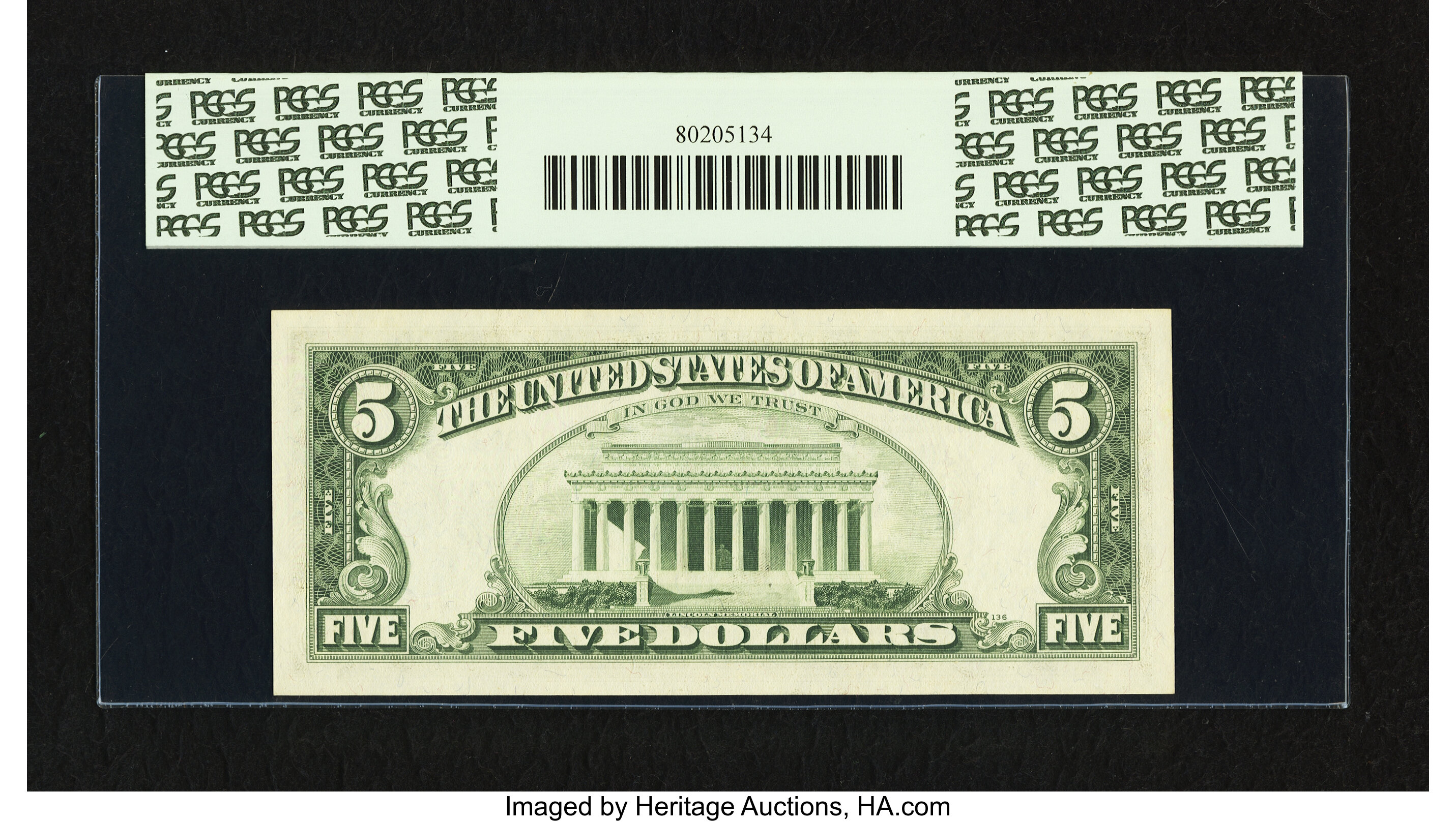 image for: Fr. 1969-B* $5 1969 Federal Reserve Note PCGS Gem New 66PPQ....