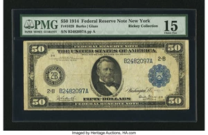 image for: Fr. 1029 $50 1914 Federal Reserve Note PMG Choice Fine 15....
